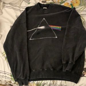 Abercrombie and Fitch Pink Floyd oversized graphic crew